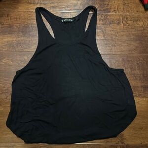 Athleta Black Relaxed Tank Top with Backless Design